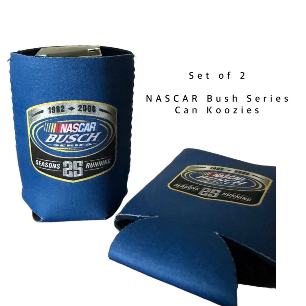 NASCAR Busch Series 25th Anniversary Can Koozies Set of 2 1982–2006
